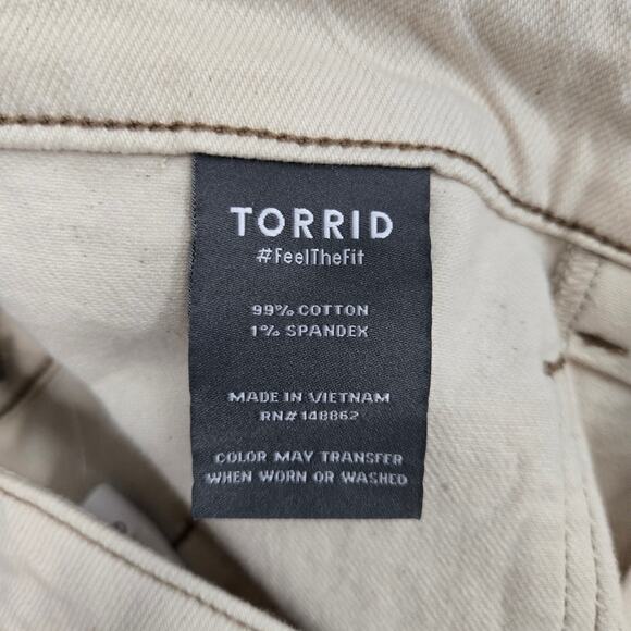 NEW Torrid Crop Wide Leg Classic Denim High Rise Button Fly Jean Size 16 - Picture 5 of 7